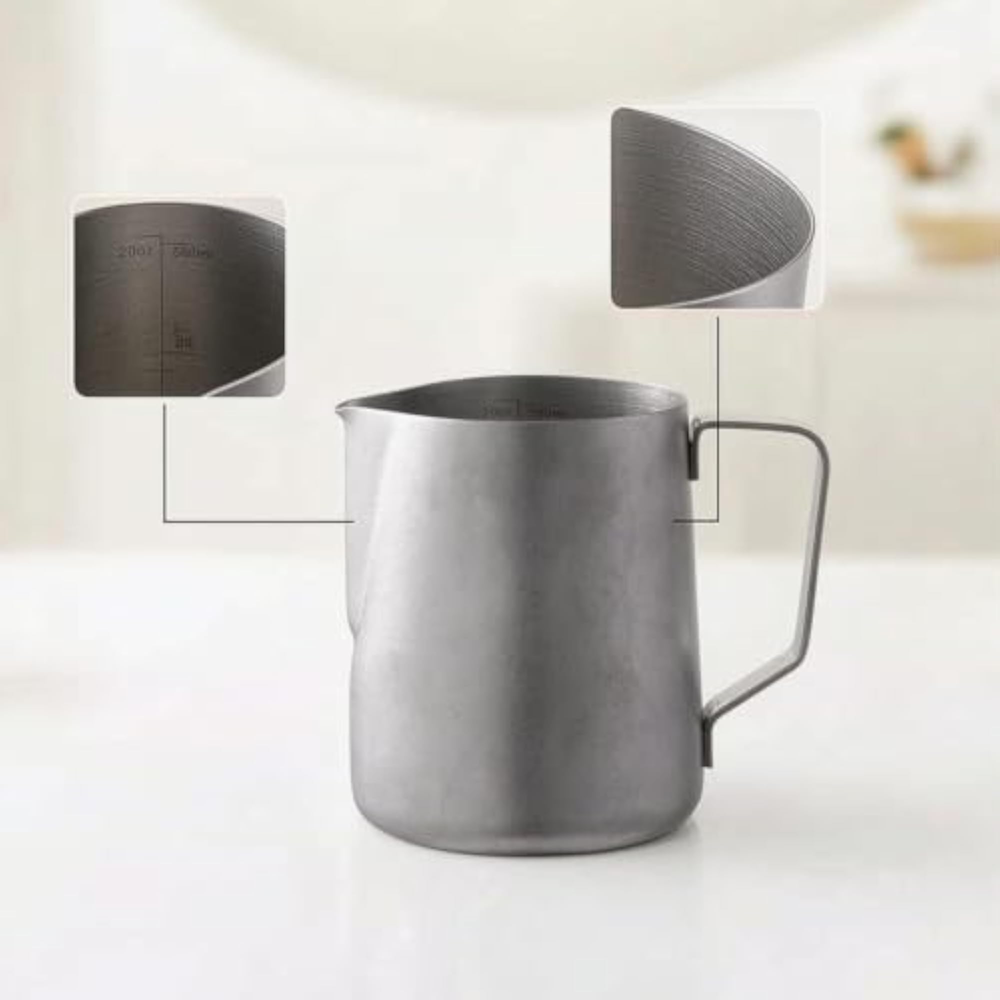 Stainless Steel Coffee Frothing Pitcher 600ml