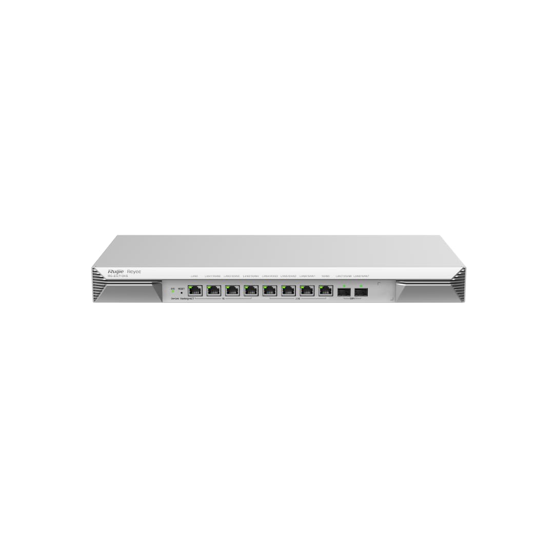 Ruijie Reyee RG-EG710XS Routeur VPN multi-Gigabit géré dans le cloud | Passerelle d'entreprise 10 ports | Débit 3 Gbit/s | Prend en charge jusqu'à 700 utilisateurs | Double SFP+ 10G | Multi-WAN |