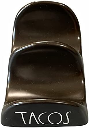 Rae Dunn Ceramic Black Tacos Holder Taco Night