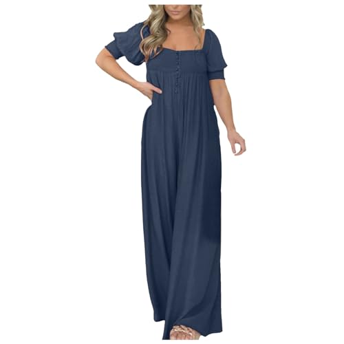 Culottes longues pliées à manches courtes femme : ensemble pantalon large plissé été