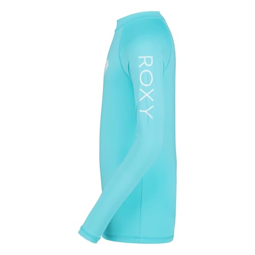Image of Roxy Girls' Long Sleeve Whole Hearted Rashguard Shirt, UPF 50+ Sun Protection, Quick Dry