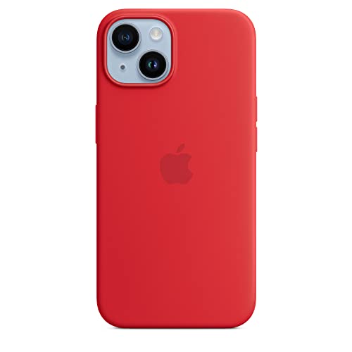 Image of Apple iPhone 14 Silicone Case with MagSafe - (Product) RED