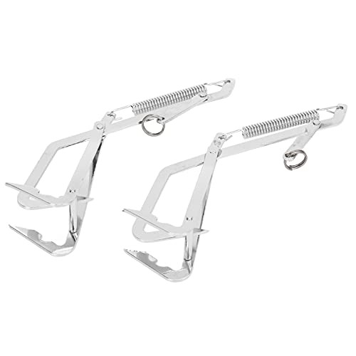 Stainless Steel Crab Grabber Durable Fishing Tool for Catching Crabs and Predatory Fish 2 Pcs Seafood Grabber for Anglers (double hook)