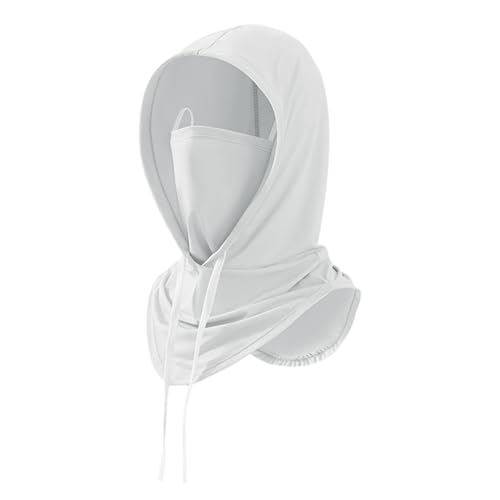Image of GUSTAVE UPF 50+ Face Mask for Bikers Men 3 in 1 Balaclava Sun Hood with Face Mask & Neck Gaiter, Ice Silk Cool Touch Drawstring Sun Hood Quick Dry Moisture-Wicking Outdoor Riding Sun Hat
