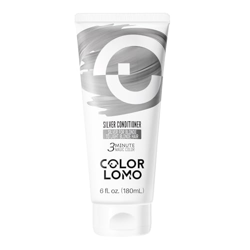 COLORLOMO Semi Permanent Hair Color - 6 oz Color Depositing Conditioner with Shea Butter & Almond Oil- Color Conditioner Depositing Hair Mask - Vegan, Paraben, Ammonia & Sulfate Free-Silver