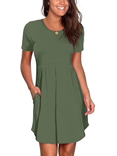 Nova In Sky Women's 2025 Casual Dresses Short Sleeve Summer Dress Loose Fit Sundress with Pockets2