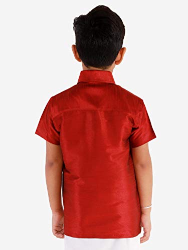 Image of VASTRAMAY Boy's Silk Blend Regular Fit Shirt
