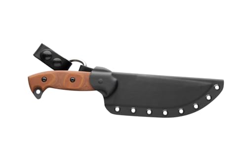 Tops Knives Armado 6.5 Full Tang Fixed Blade Knife - Sniper Gray Blade Finish - Black Kydex Sheath (Tan Canvas Micarta Handle) by Tops - Image 3