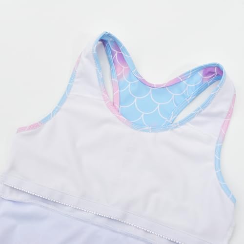 Image of Uhnice Girls Swimsuit Two Piece Tankini Swimwear with Boyshort