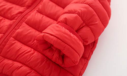 Image of Hooded Puffer Jackets for Boys and Girls - Lightweight and Packable - Autumn and Winter Coat, Warm and Comfy