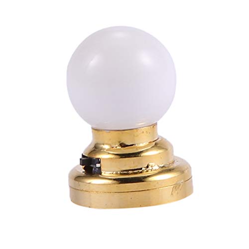 Zeeda 1:12 Puppenhaus Miniatur Globus WeißE Decke LED Licht Beleuchtung Lampe mit Batterie – Bild 3