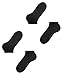 FALKE Men's Happy 2-Pack Sneaker Socks, Breathable, Cotton, Ankle Length, Soft Socks, Lightweight, Trendy Clothing, Black (Black 3000), 6.5-9, 2 Pairs