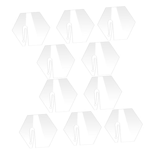 PRETYZOOM 10pcs Acrylic Wine Glass Tags Transparent Drink Markers for Weddings Parties Birthdays Stylish Beverage Identification Labels to Ups