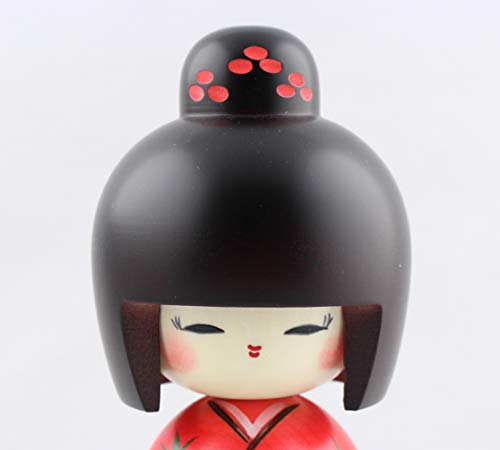 Muñeca Kokeshi Kyoohoo Japanese Hohoemi 15.4 cm miniatura 2