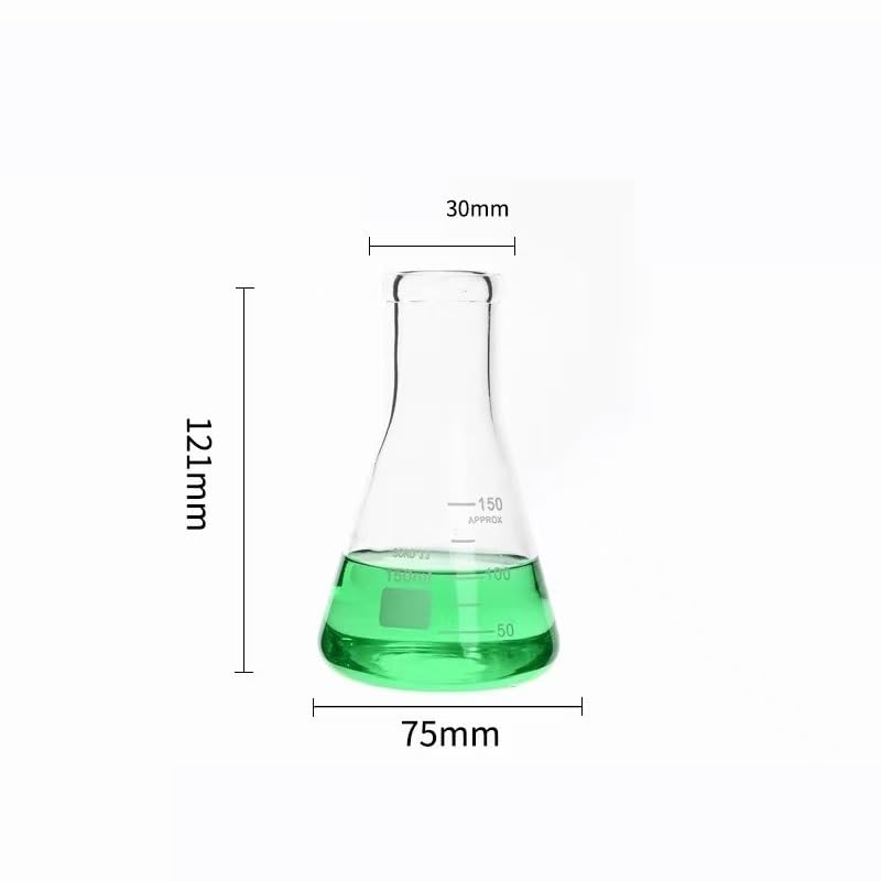 Wysoka zlewka ze szkła borokrzemowego, stożkowa kolba Erlenmeyera, o pojemności od 50 ml do 5000, użytku laboratoryjnego(150ml)