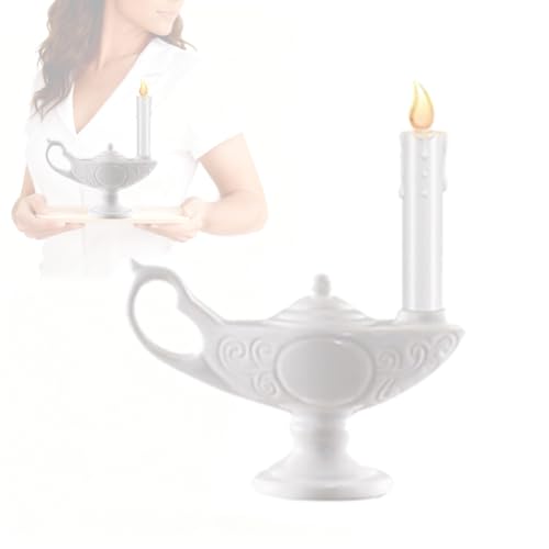 LinkAmoreVibe 2pcs Nurse Graduation Lamp Flameless LED Candle with Ceramic Base Memorial Light for Funeral Vigil & Moment of Silence Nurse Appreciation Gift (Batteries Not Included) (2)