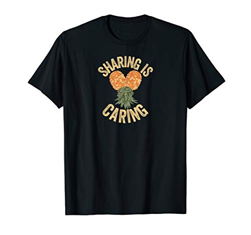 Funny Swinger Lifestyle Pineapple Sharing Is Caring T-Shirt