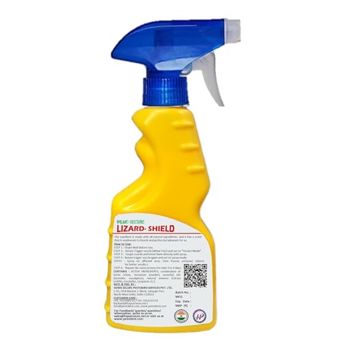 Home-Secure Lizard-Shield Lizard Repellent Spray-280ml | Natural | Chemical-Free | Non-Toxic | 90 Days Protection | Lime Scent (Pack of 2)