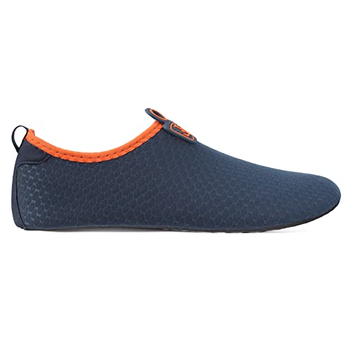 L-Run Water Hiking Shoes For Women Men's Water Shoes Barefoor Athletic Aqua Sock Navy L(W:8.5-9.5,M:7-7.5)=Eu39-40 #TOP5