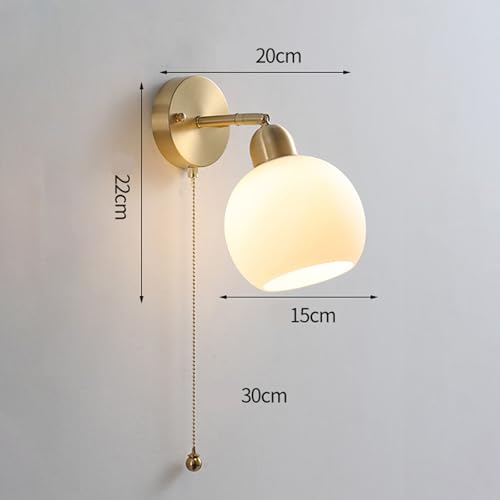 Lámpara de pared E27 interior moderna con interruptor de extracción para pasillo y hogar 5