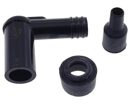 Spark Plug Connector NGK LB01 °F – 708.53.01 – LB01 °F NGK Spark Plug Boot for 14 mm Candles, Phenolic, 90 degrees, Colour black, 1 Kilo Ohm Shielded with Special Waterproof Silicone Gasket