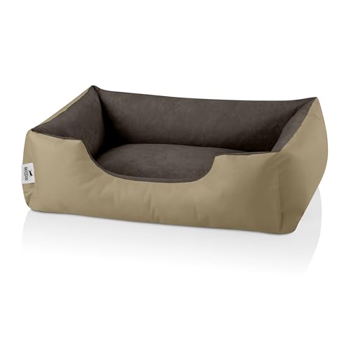 Panier pour chien LUPI aux finitions soignées bicolore 70x55 cm