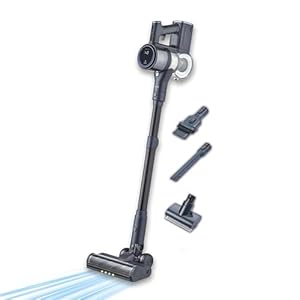 Severin Akku-Handstaubsauger kabellos, 5 Aufsätze, für Tierhaare/Auto/Hartböden, 30.000Pa/400W/60Min, 0, 5L, mit LED-Display, Verstaufunktion, S-Power Olymp Pro Pet und Car, blau/metallic, HV 7196