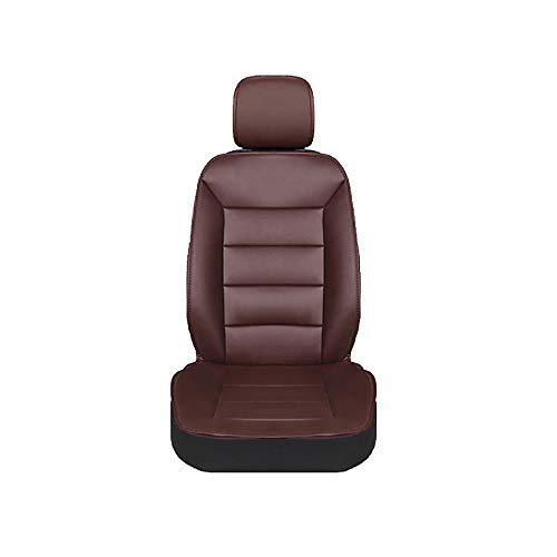 GJQDDP Car Heating Pad, Four Seasons Universal Leather Single Seat Backrest Pad Fast Heating Universal Size With Strong Moisture Resistance,Brown