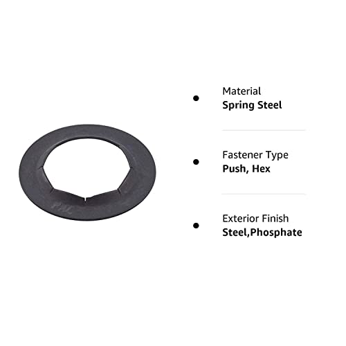 Push-On Pushnut, Stud Size 5/8, Phosphate + Oil, 2-Piece #TOP5