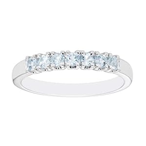 Boston Bay Diamonds .925 Sterling Silver Natural or Lab-Grown Birthstone Stacking Ring – Choice of Gem Colors & Silhouette