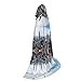 ZWLPNZZD New York Fashion City Print Hooded Cape For Teenagers Stylish, Comfortable & Versatile Wearable For Everyday Use