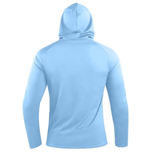 Image of Hoodies for Men UPF 50+ Sun Protection Fishing Shirts Long Sleeve Lightweight Rash Guard Shirt UV SPF Sweatshirt