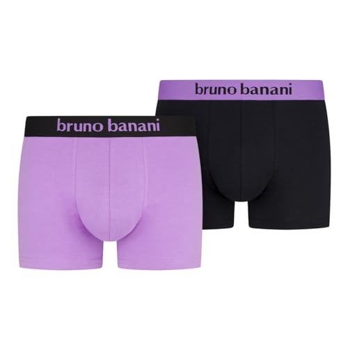 bruno banani - Flowing - Retro Short/Pant - 2er Pack (L Lila/schwarz)