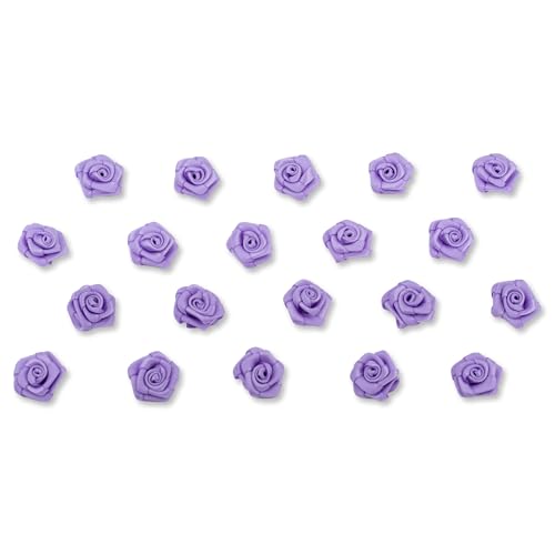 Creativery Satinrosen 15mm 20 Stück - Farbauswahl in 10/15/20/30/60mm -...