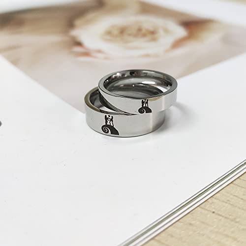 His Sally Her Jack Promise Couple Matching Ring Silver Stainless Steel Engagement Wedding Statement Bands Fashion Moonlit Confession Gifts for Boyfriend Girlfeiend Anniversary Valentine's Day Birthday Nightmare Jewelry4