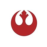Rebel Symbol Alliance Wars Sticker Vinyl Decal Notebook Car Window Laptop 6'x 6' (Red)
