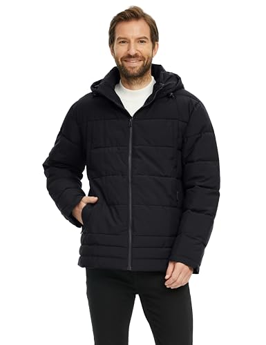 wantdo Men's Thicken Puffer Jacket Padded Waterproof Warm Winter Coat with Hood3
