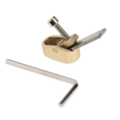 初心者向けバイオリンアクセサリー プロ仕様の真鍮製バイオリン製作用親指用かんなツール 木工用 湾曲した底 平底(Golden XXS)