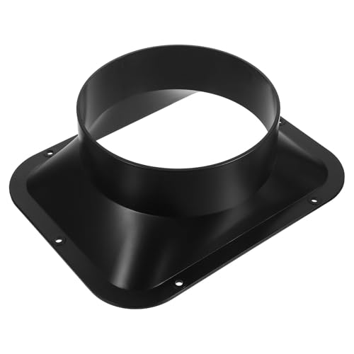LABRIMP Raccord à Bride Carrée ABS Noir 150 Diamètre Intérieur 14 CM Connecteur pour Tuyau D’Aspiration des Poussières Bride de Ventilation Industrielle Accessoire pour Conduits D’Air