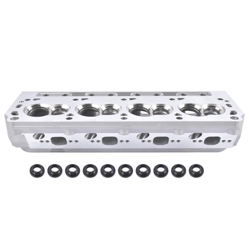Bare Cylinder Head Replacement for Ford Small Block SBF 289 302 351W 5.0L V8 Aluminum 61cc Chamber 185cc Intake 65cc Exhaust Runner GELUOXI