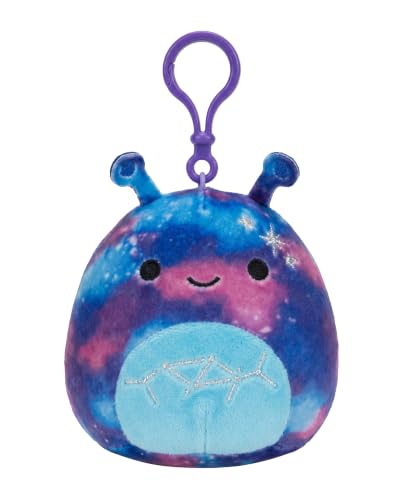 Squishmallows Piaxa Tie Dye Galaxy Alien 8,5 cm Clipe Mochila Bolsa Chaveiro