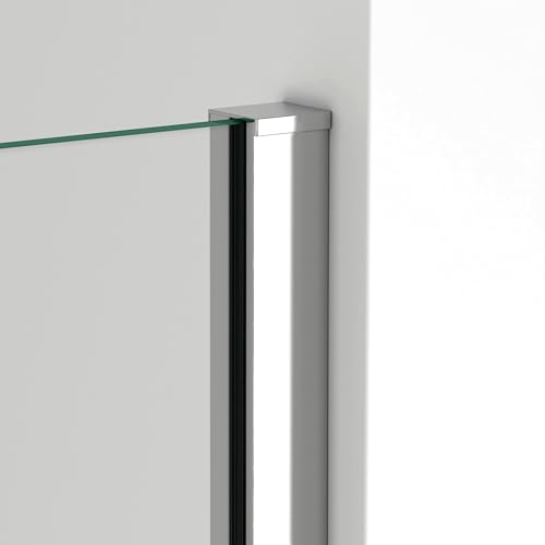 Miniatura 3 de Bellobath - Mampara De Ducha Frontal Panel Fijo - Transparente - Cristal Templado 8 Mm Antical En Ambas Caras - Perfilería Cromo - Ancho Adaptable 80-82 Cm - Alto 195 Cm