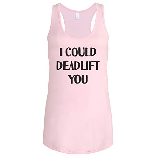 WINGZOO Womens Workout Muscle Tank Tops-I Could Deadlift You Funny Saying Fitness Gym Sleeveless Shirts for Women