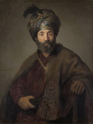 Rembrandt Mur Vide Solution - Toile Graffiti Homme Oriental Déco Bureau 60x90cm
