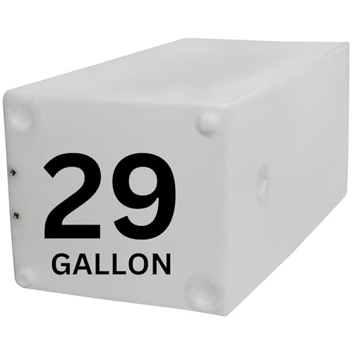 Ameri-Kart 29 Gallon RV Fresh Water Tank, Potable Water Storage Tank for Drinking, Cooking, Cleaning, Showering, for Campers, Trailers, Motorhomes, RVs, Cube Shape, 32' x 16' x 14' (WT-5077)