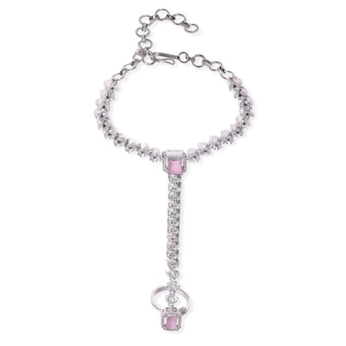 See full amazon price history chart for Rubans Rhodium-Plated Pink AD & White Cubic Zirconia Studded Ring Bracelet For Women Rubans Rhodium-Plated Pink AD & White Cubic Zirconia Studded Ring Bracelet For Women (B0D6KNPZF7) Amazon Price History, Amazon Price Tracker