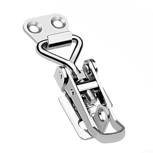 Desiumite Cerrojo de palanca de acero inoxidable con cierre automático ajustable de 38 a 50 mm para armarios, puertas, cajas de herramientas y almacenamiento industrial, pulido con espejo
