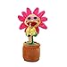 Girasol eléctrico Relleno de Peluche de Peluche 60 Canciones USB Saxofón Bailando Cantando Girasol Juguetes Peluches Peluche para niños decoración de la habitación por JUÑO DE LIUSI