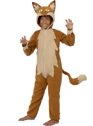 Funidelia | Disfraz de zorro para niño y niña Animales - Disfraz para niños y divertidos accesorios para Fiestas, Carnaval y Halloween - Talla 7-9 años - Marrón