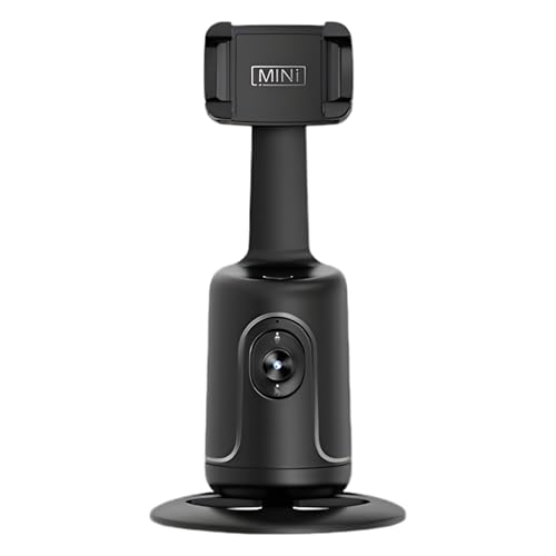 Tripods - 9.5x9.5x18.4cm AI Face Tracking Tripod, Auto Content Creator Phone Holder | Recording Studio Equipment for Home Offices Game Bed Gym Filming Cooking Vacation - Rotating Phone Stand